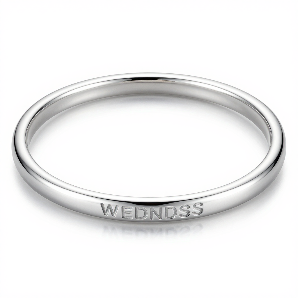 Chrome-Plated Bangle with Engraving