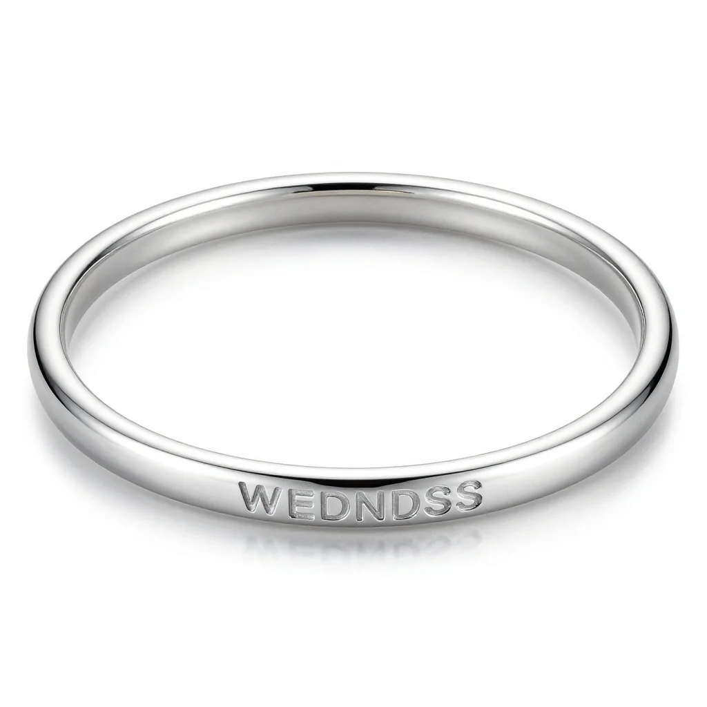 Chrome-Plated Bangle with Engraving