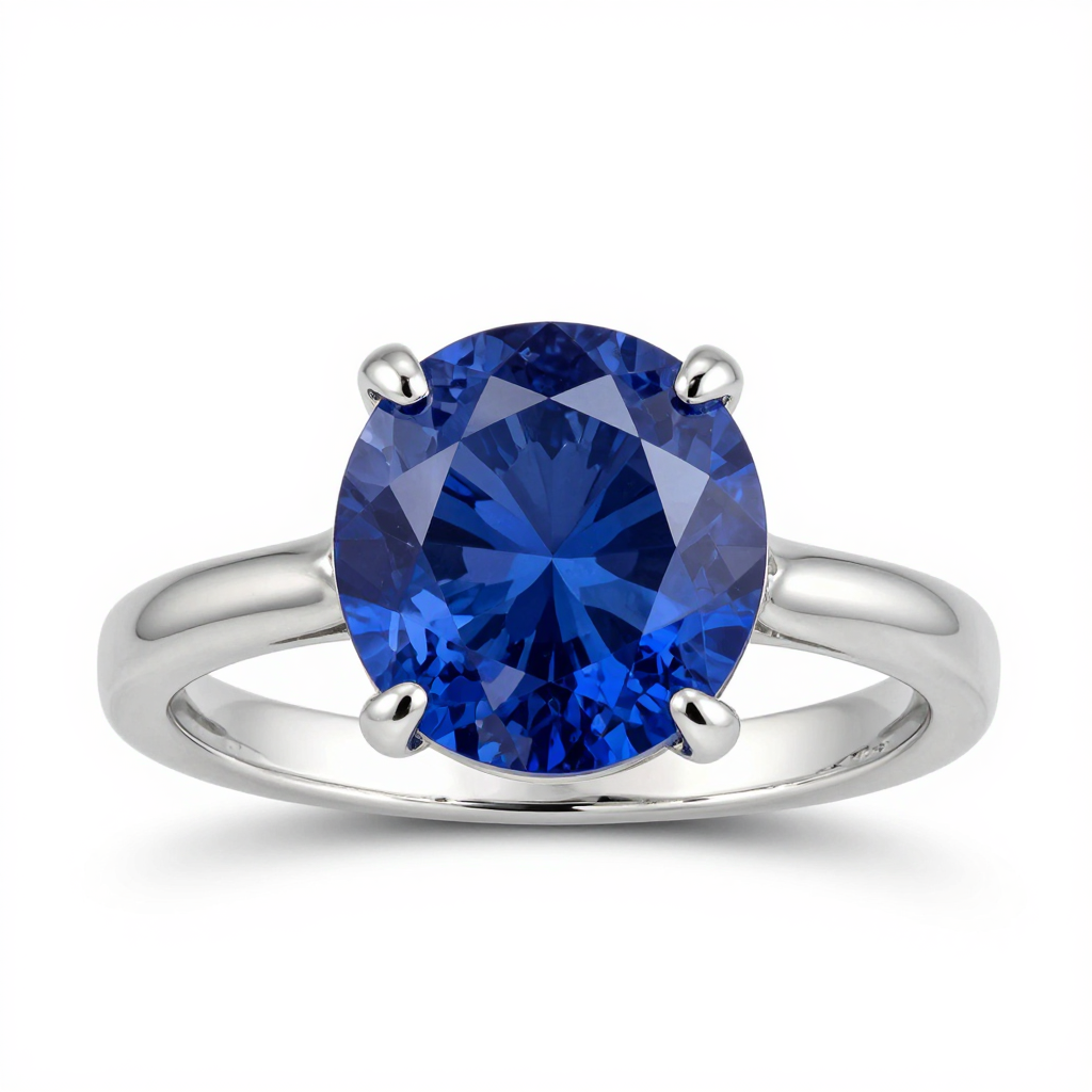 Cushion Cut Sapphire Engagement Ring