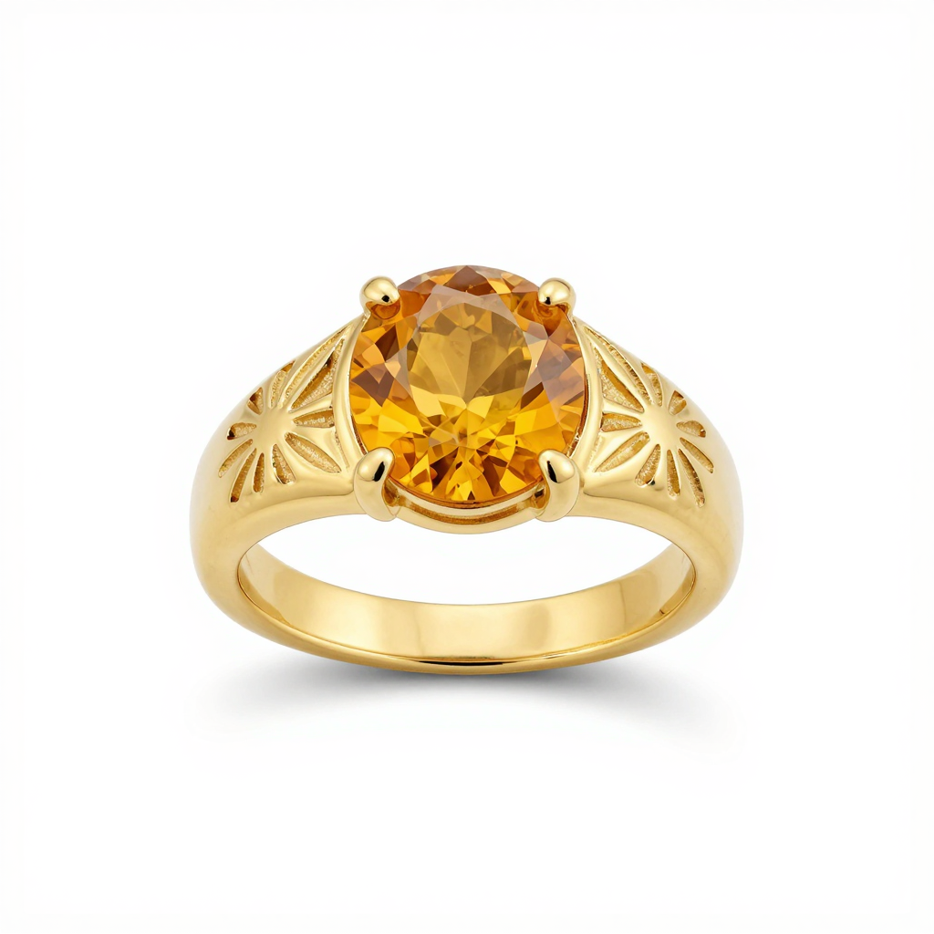 Golden Hour Ring in 18k Yellow Gold with Citrine Gemstone