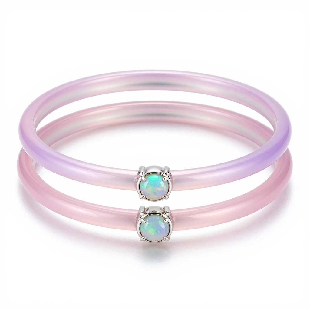 Opal Harmony Stackable Bangles