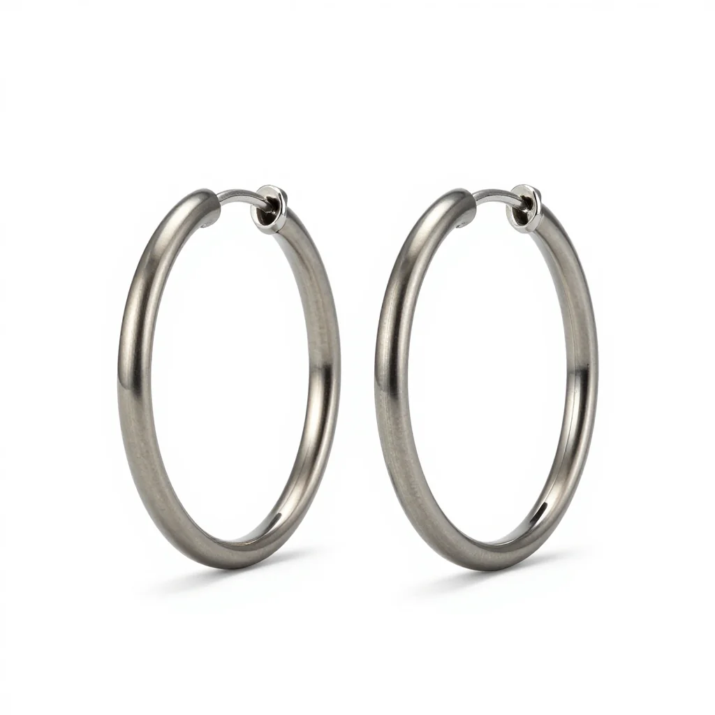 Sleek Titanium Hoop Earrings