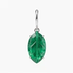 Emerald Leaf Drop Earrings - 1