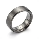 Titanium Infinity Symbol Wedding Band for Men and Women in Industrial Style - 2