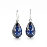 Silver Nebula Drop Earrings - 2