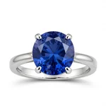 Cushion Cut Sapphire Engagement Ring - 1