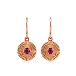 Copper Sun Drop Earrings - 1