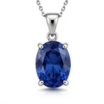 Engraved Sapphire Wedding Pendant - 2