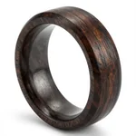 Rustic Oak Wedding Band - 1