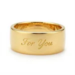 Gold-Plated Cuff with Engraved Script - 2