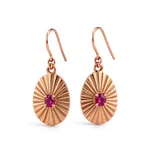 Copper Sun Drop Earrings - 2