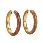 Gilded Hoop Earrings - 2